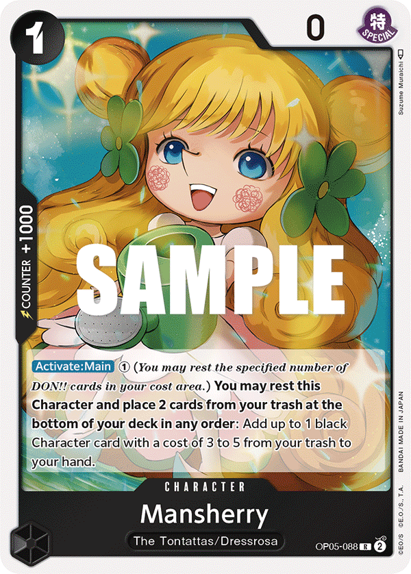 OP05-088 R ENG Mansherry Rare Character Card