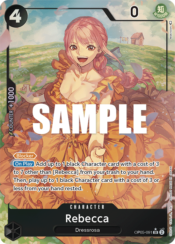 OP05-091 SR ENG Rebecca Super Rare Character Card (Parallel)