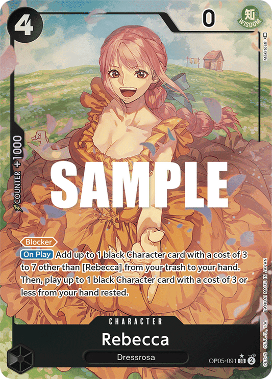 OP05-091 SR ENG Rebecca Super Rare Character Card (Parallel)