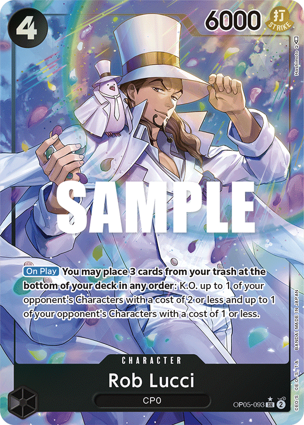 OP05-093 SR ENG Rob Lucci Super Rare Character Card (Parallel)