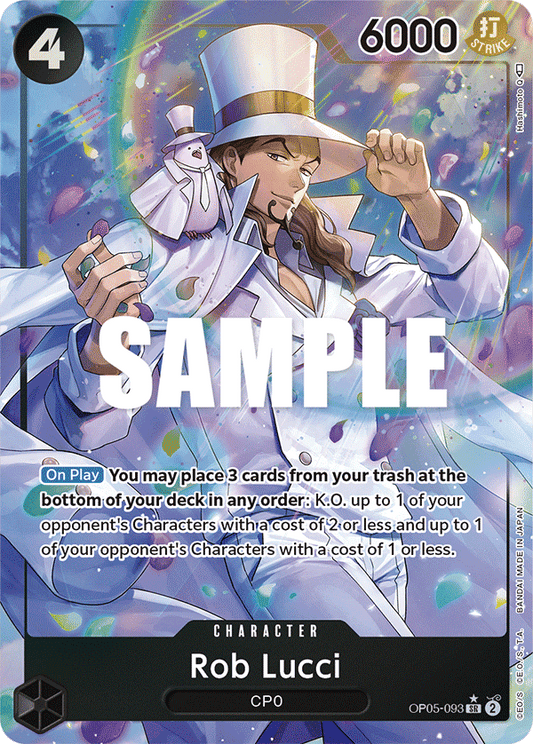 OP05-093 SR ENG Rob Lucci Super Rare Character Card (Parallel)