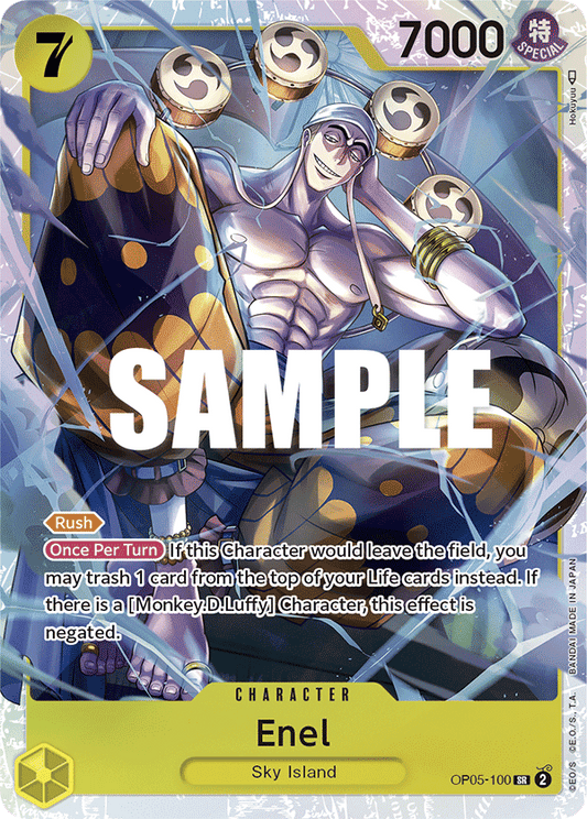 OP05-100 SR ENG Enel Super Rare Character Card