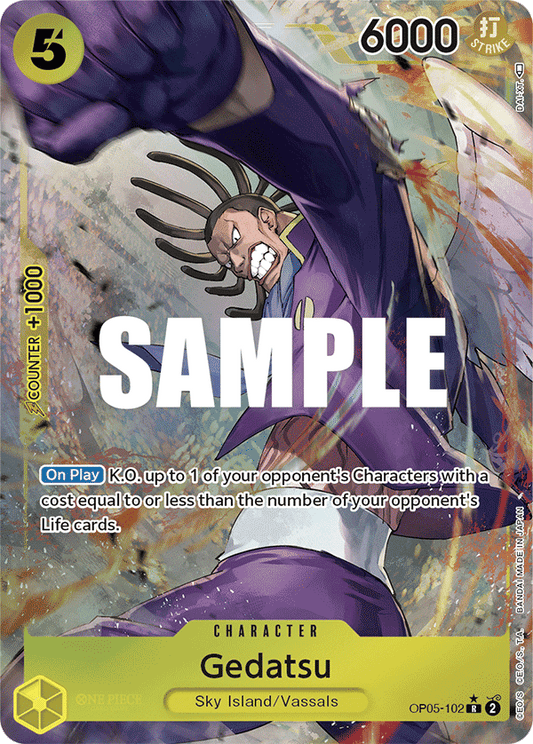 OP05-102 R ENG Gedatsu Rare Character Card (Parallel)