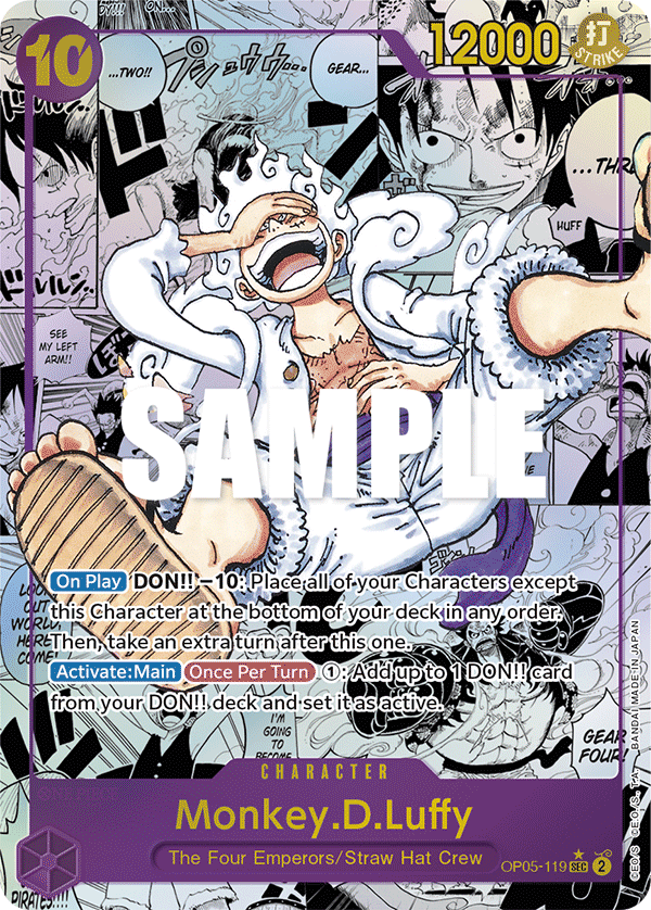 OP05-119 SEC ENG Monkey D. Luffy Carte personnage secret rare (Manga Parallèle)