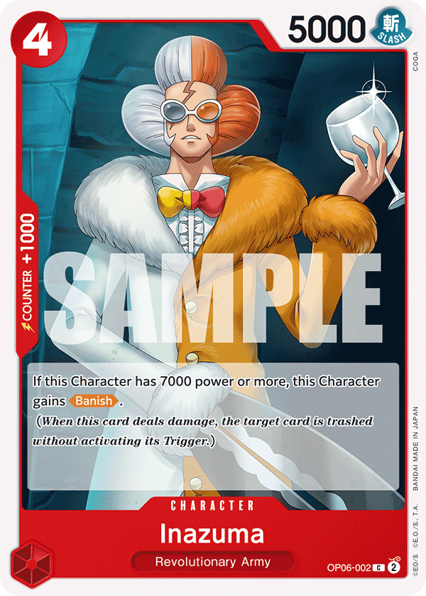 OP06-002 C ENG Inazuma Common Character Card