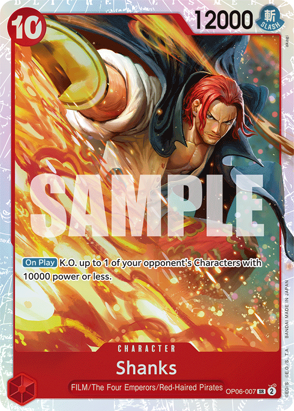 OP06-007 SR ENG Shanks Carte personnage super rare