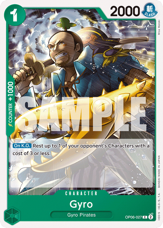 OP06-027 C ENG Gyro Common Character Card
