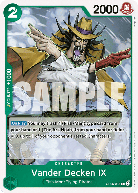 OP06-033 R ENG Vander Decken IX Rare Character Card