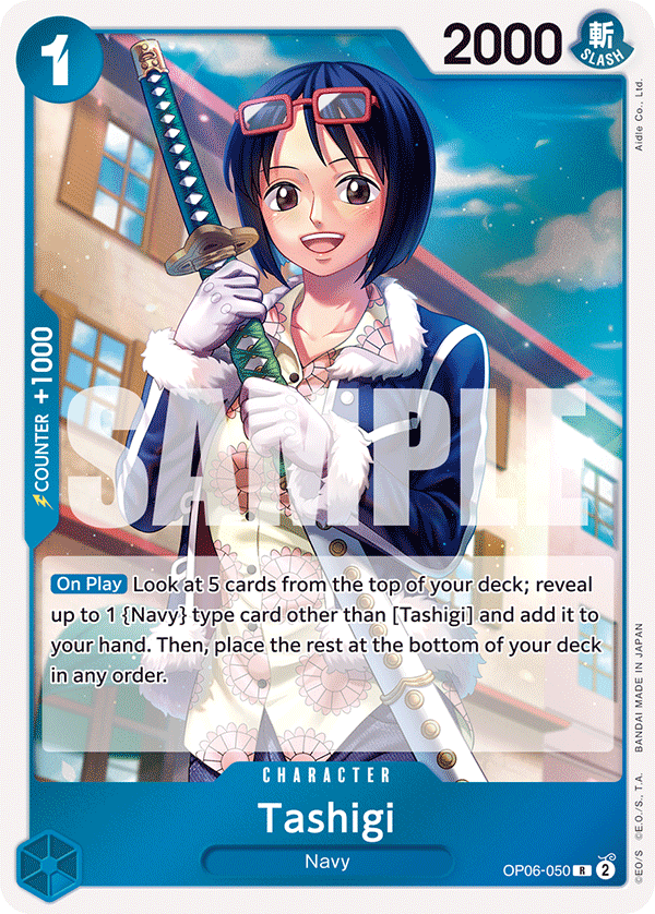 OP06-050 R ENG Tashigi Carte personnage rare