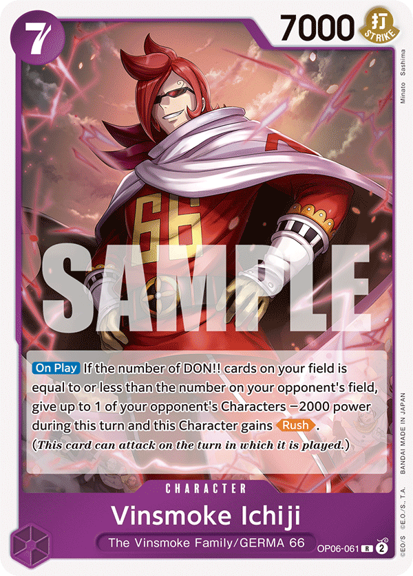 OP06-061 R ENG Vinsmoke Ichiji Rare Character Card