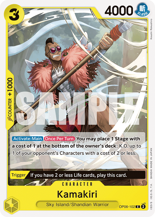 OP06-102 C ENG Kamakiri Carte personnage commune