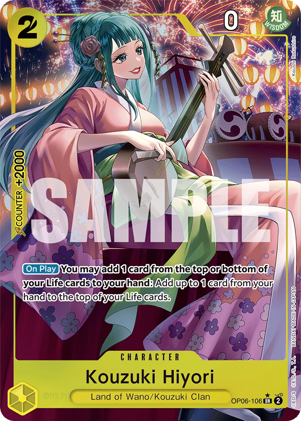 Kouzuki Hiyori Op06-106. Super Rare. One Piece. | Meses sin interés Kouzuki Hiyori Op06-106. Super Rare. One Piece. | Meses sin interés