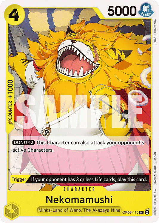 OP06-110 UC ENG Nekomamushi Carte personnage uncommon