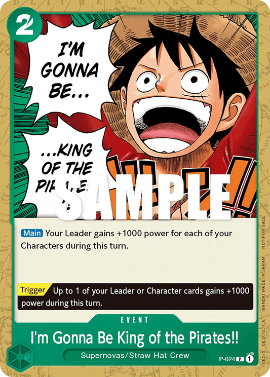 P-024 P ENG I'm Gonna Be King of the Pirates!! Promotional event card