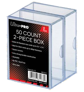 Ultra Pro Boîte de rangement 50 cartes - Transparent x2