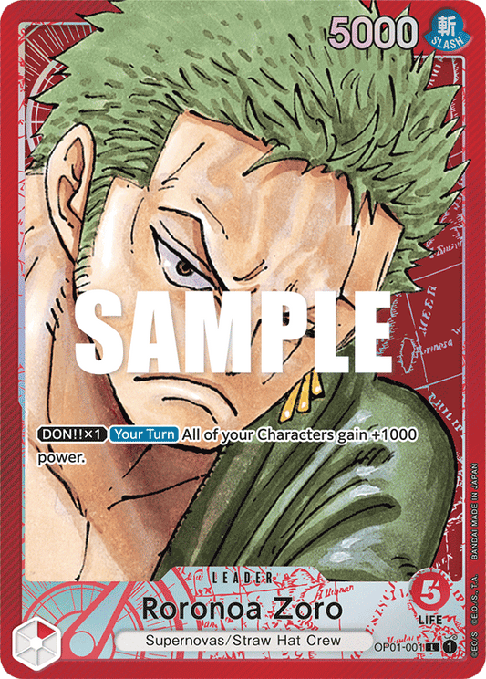 OP01-001 L ENG Roronoa Zoro Parallel Leader Card