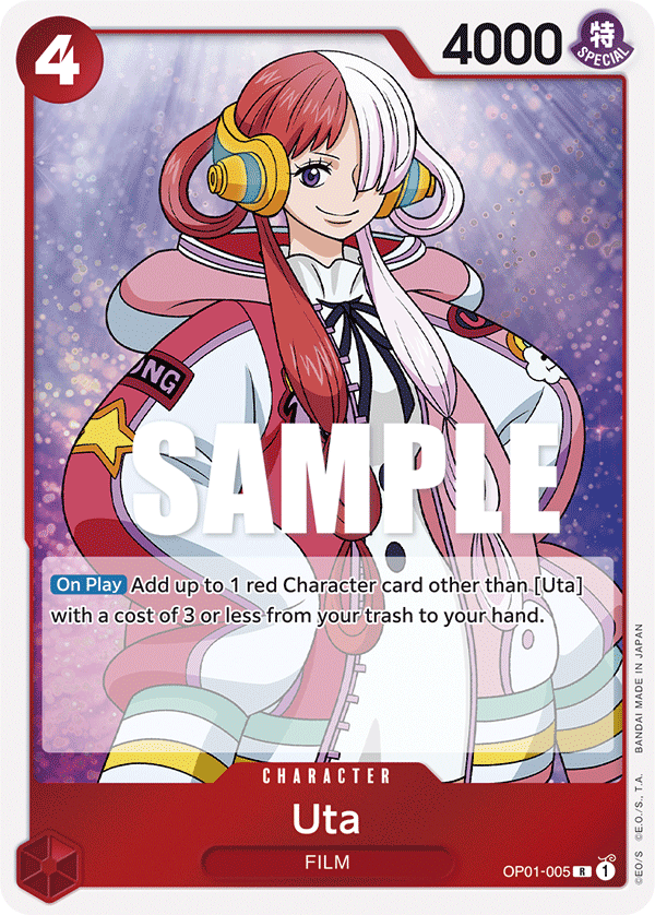 OP01-005 R ENG Uta Carte personnage rare