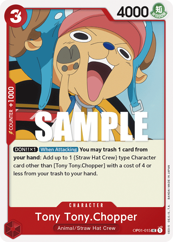 OP01-015 UC ENG Tony Tony Chopper Uncommon character card