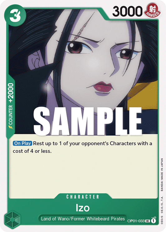 OP01-033 UC ENG Izo Uncommon character card