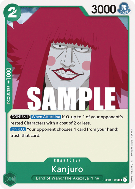 OP01-038 C ENG Kanjuro Common Character Card