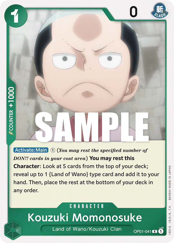 OP01-041 R ENG Kouzuki Momonosuke Carte personnage rare