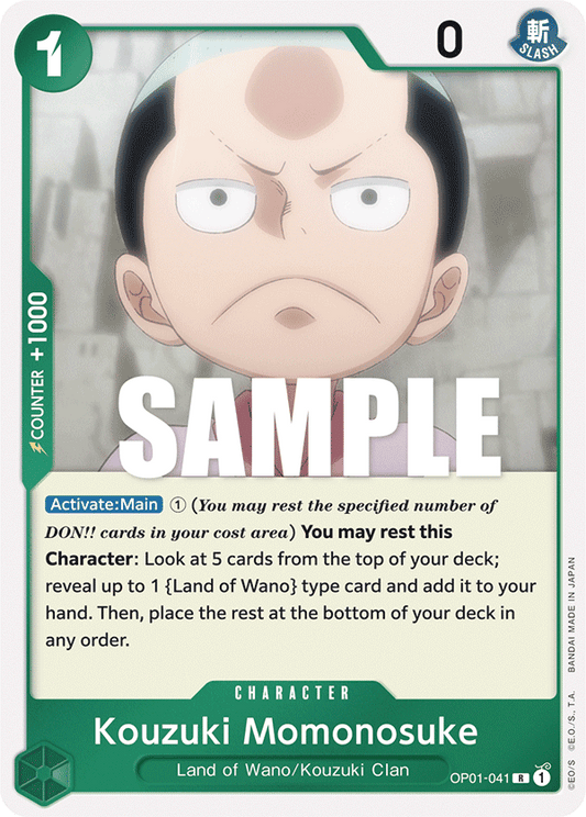 OP01-041 R ENG Kouzuki Momonosuke Rare Character Card