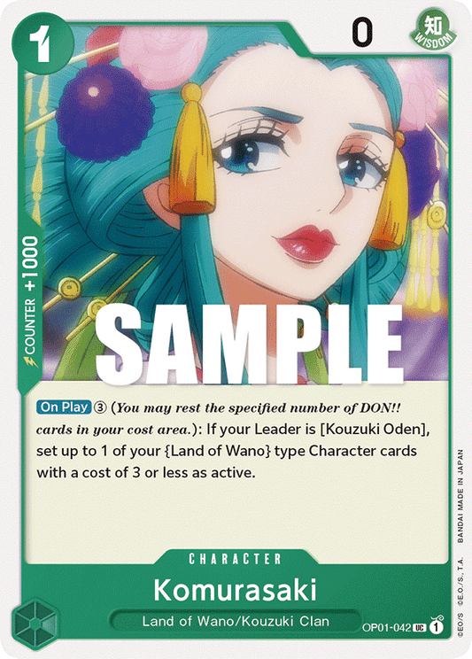 OP01-042 UC ENG Komurasaki Uncommon Character Card