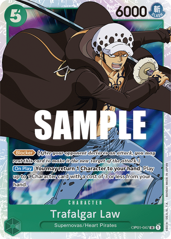 OP01-047 SR ENG Trafalgar Law Carte personnage super rare