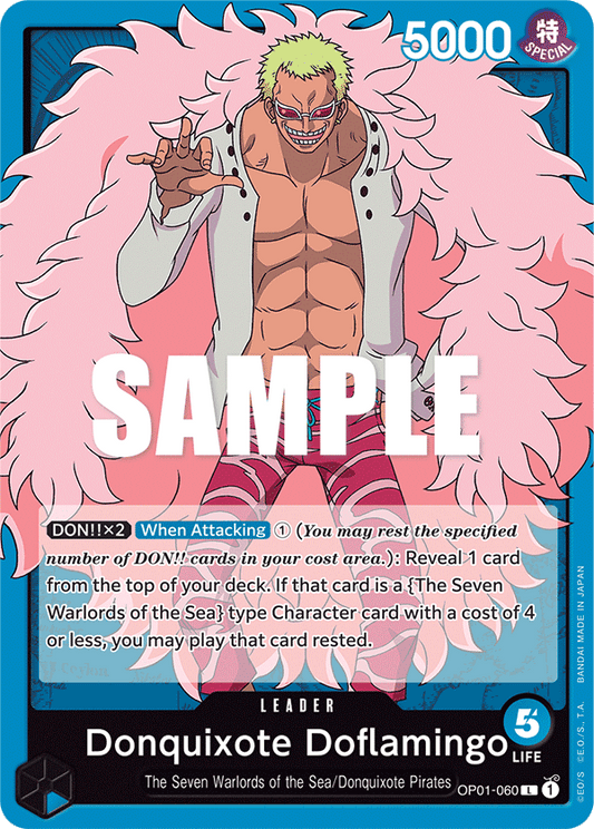 OP01-060 L ENG Donquixote Doflamingo Carte leader