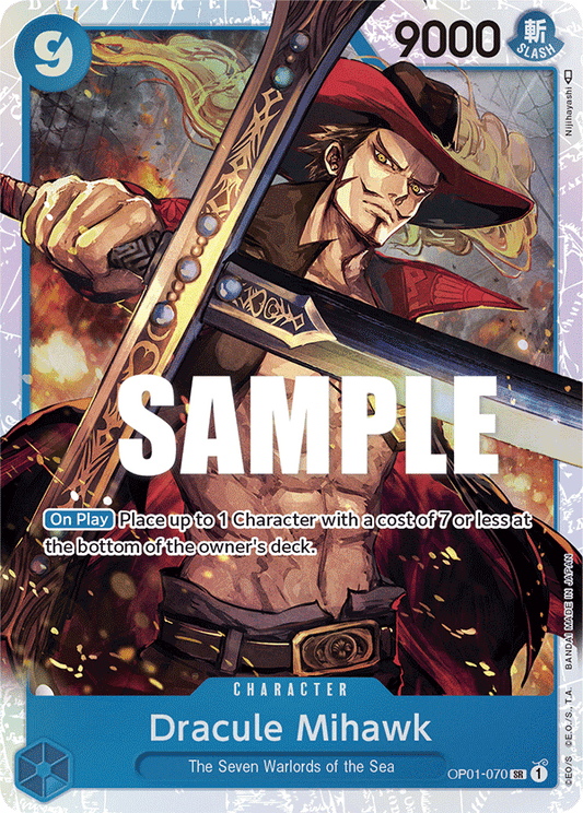 OP01-070 SR ENG Dracule Mihawk Super Rare Character Card