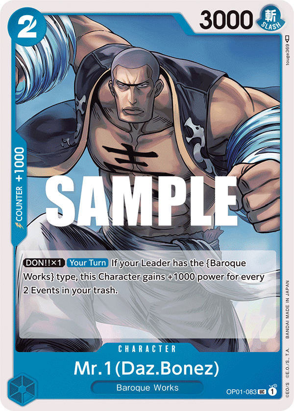 OP01-083 UC ENG Mr.1 (Daz Bonez) Uncommon character card