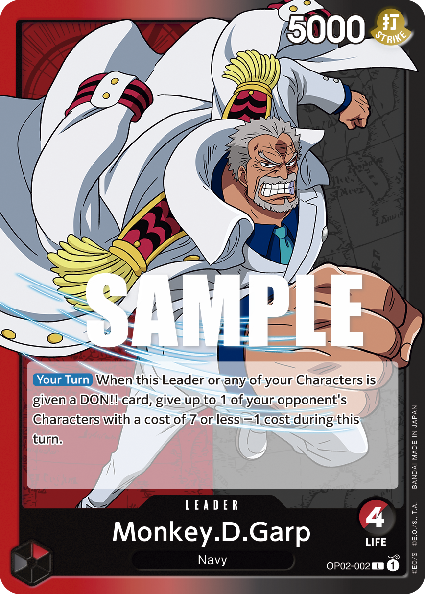 OP02-002 L ENG Monkey D. Garp Leader Card