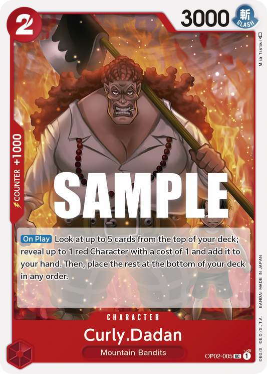 OP02-005 UC ENG Curly Dadan Carte personnage uncommon