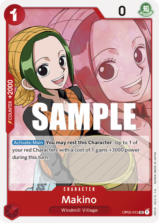 OP02-015 UC ENG Makino Uncommon Character Card