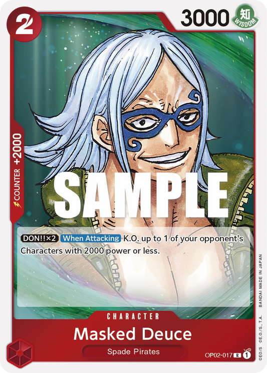 OP02-017 R ENG Masked Deuce Rare Character Card