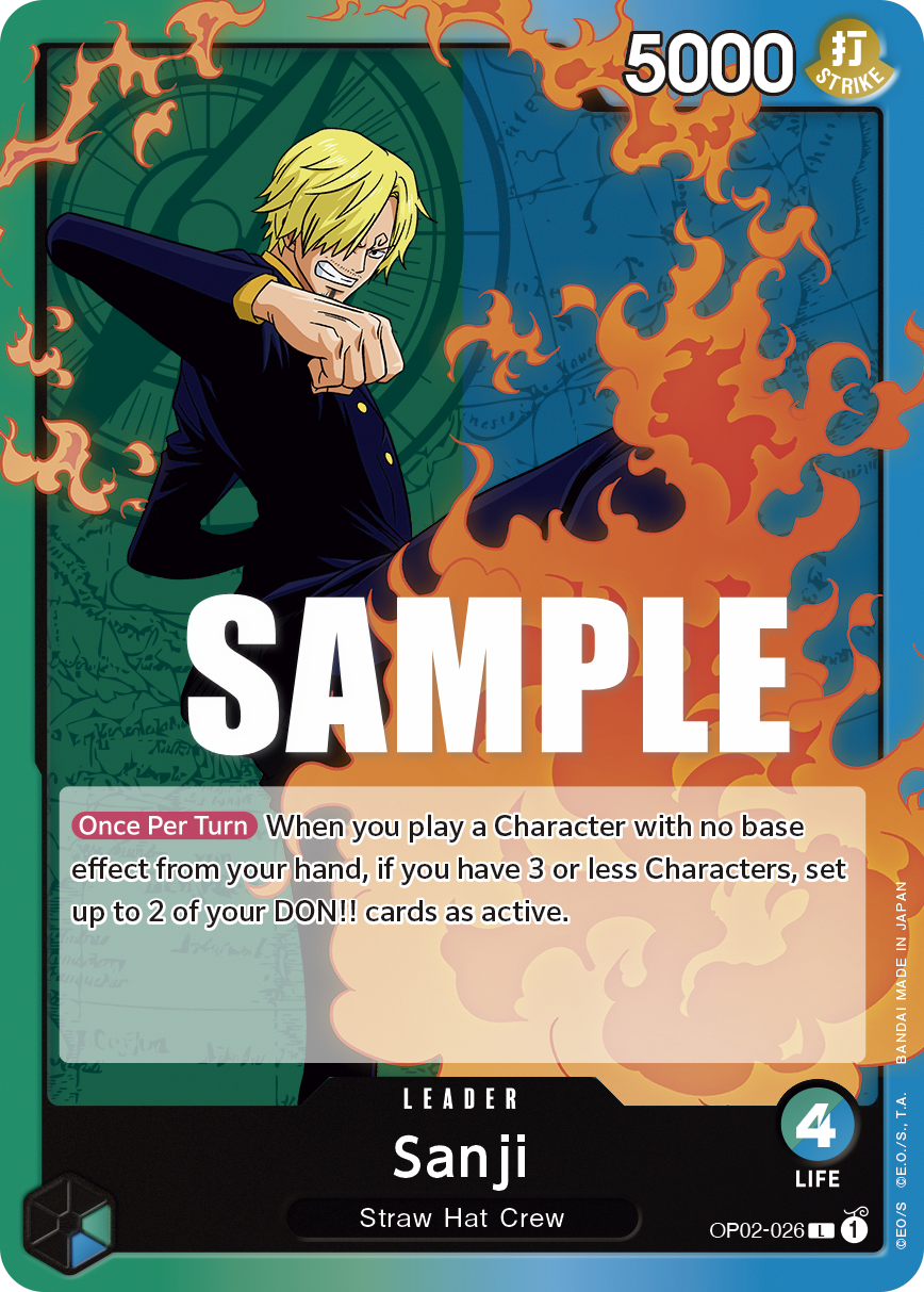 OP02-026 L ENG Sanji Carte leader