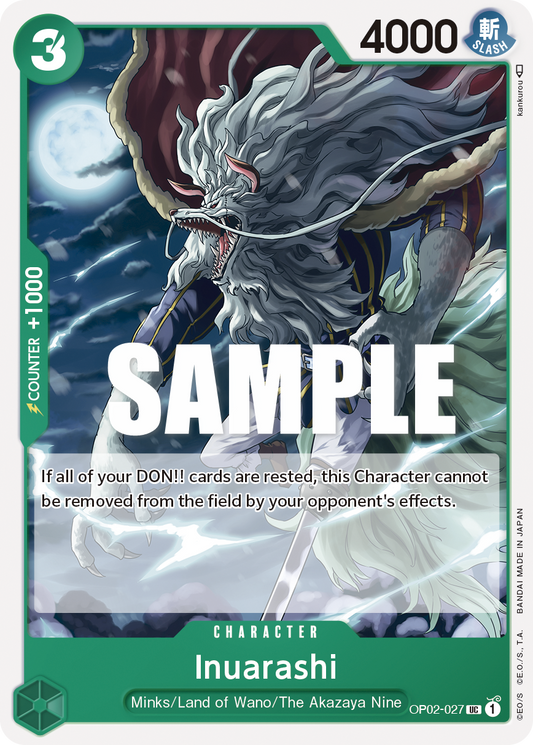 OP02-027 UC ENG Inuarashi Uncommon Character Card