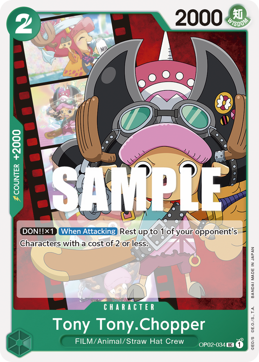 OP02-034 UC ENG Tony Tony Chopper Uncommon Character Card