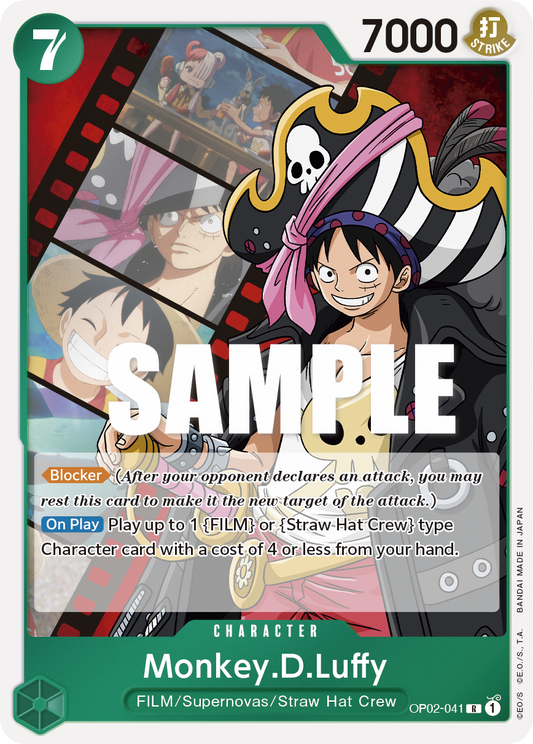 OP02-041 R ENG Monkey D. Luffy Rare Character Card