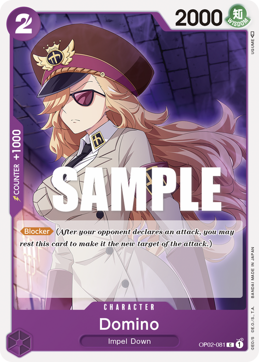 OP02-081 C ENG Domino Common Character Card