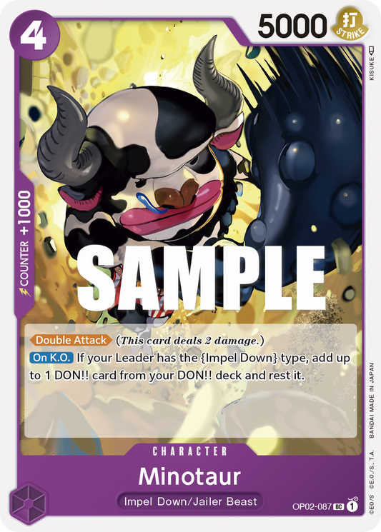 OP02-087 UC ENG Minotaur Uncommon Character Card