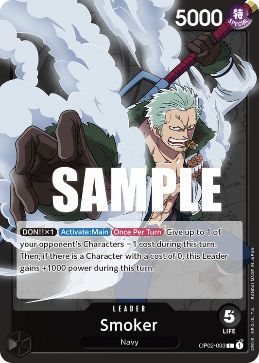 OP02-093 L ENG Smoker Leader Card