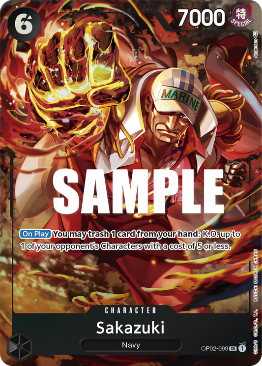 OP02-099 SR ENG Sakazuki Parallel Super Rare Character Card