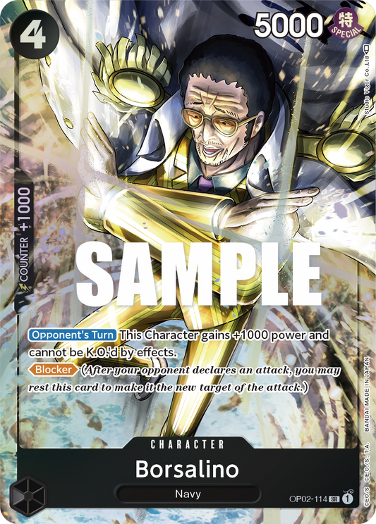 OP02-114 SR ENG Borsalino Parallel Super Rare Character Card