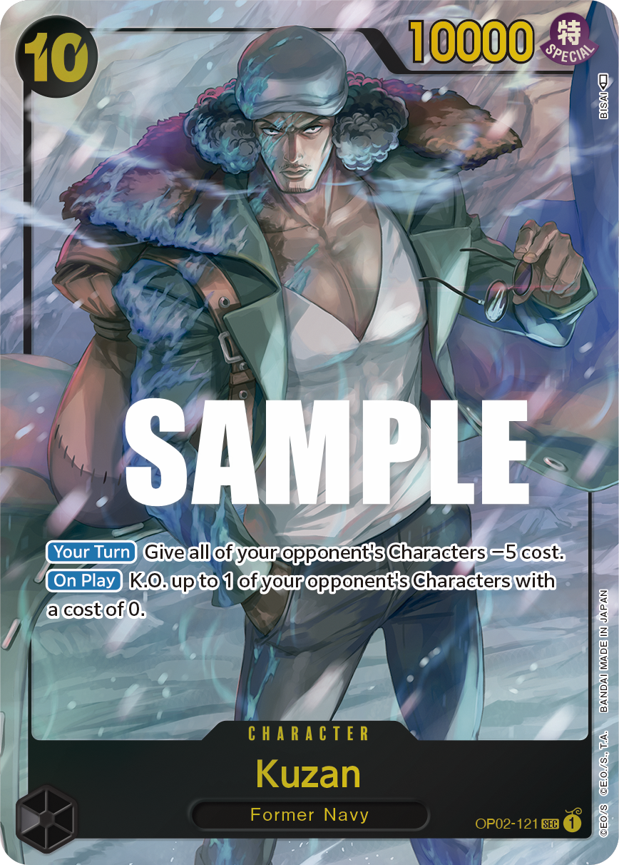 OP02-121 SEC ENG Kuzan Parallèle Carte personnage Secret rare