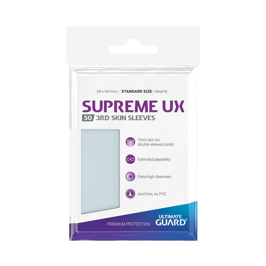Ultimate Guard 50 protège-cartes Supreme UX 3rd Skin Sleeves taille standard Transparent